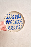 Dessert Plate - Cobalt Loop #1
