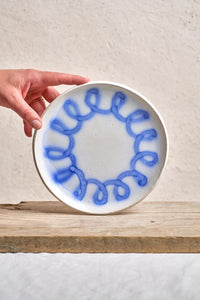 Dessert Plate - Cobalt Loop #2
