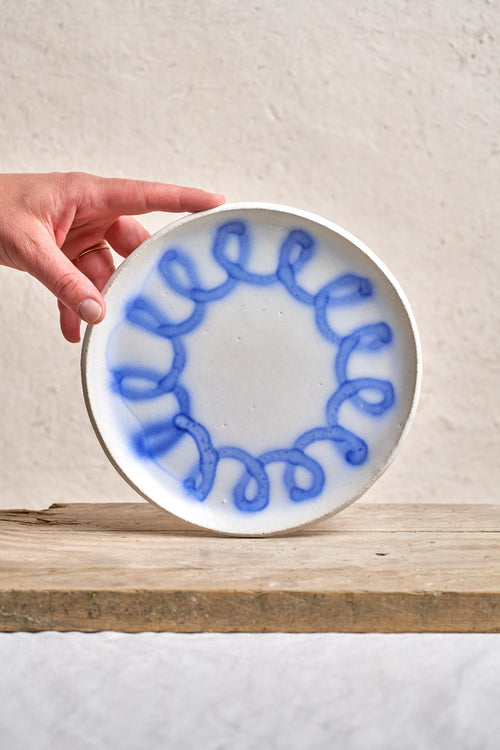Dessert Plate - Cobalt Loop #2