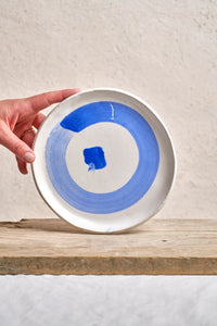 Petite Assiette - Carré et Cercle, Cobalt