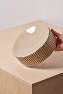 Catchall tray /  Vertical carved grooves