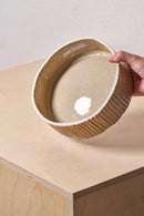 Catchall tray /  Vertical carved grooves