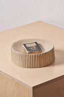 Catchall tray /  Vertical carved grooves