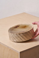 Catchall tray /  Diagonal carved grooves with iron