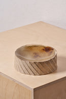 Catchall tray /  Diagonal carved grooves with iron