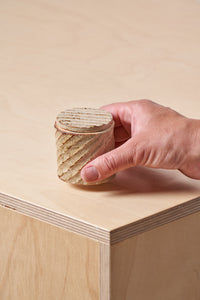 Tiny Box / Diagonal carved grooves with iron detail