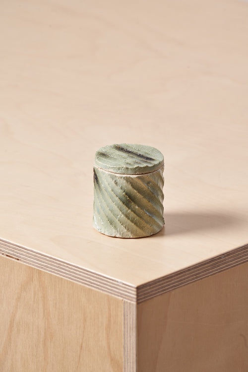 Tiny Box / Diagonal carved grooves with copper