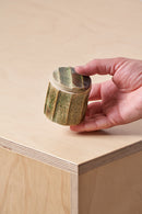 Tiny Box / Large vertical carved grooves with copper