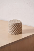 Box /  Narrow diagonal carved grooves