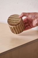 Box /  Vertinal carved grooves with iron