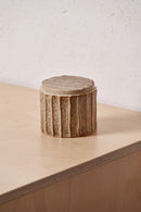 Box /  Vertinal carved grooves with iron