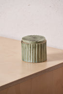Box /  Narrow Vertical carved grooves with copper