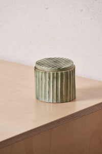 Box /  Narrow Vertical carved grooves with copper