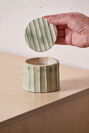 Box /  Vertical carved grooves with copper