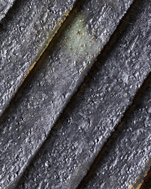 Box /  Large Vertical carved grooves with copper