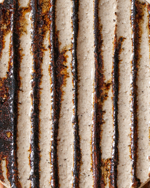 Box /  Narrow diagonal carved grooves with iron