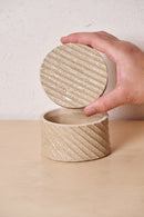 Low Box /  Diagonal carved grooves