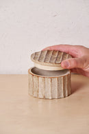 Low Box /  Vertical carved grooves with Iron zash
