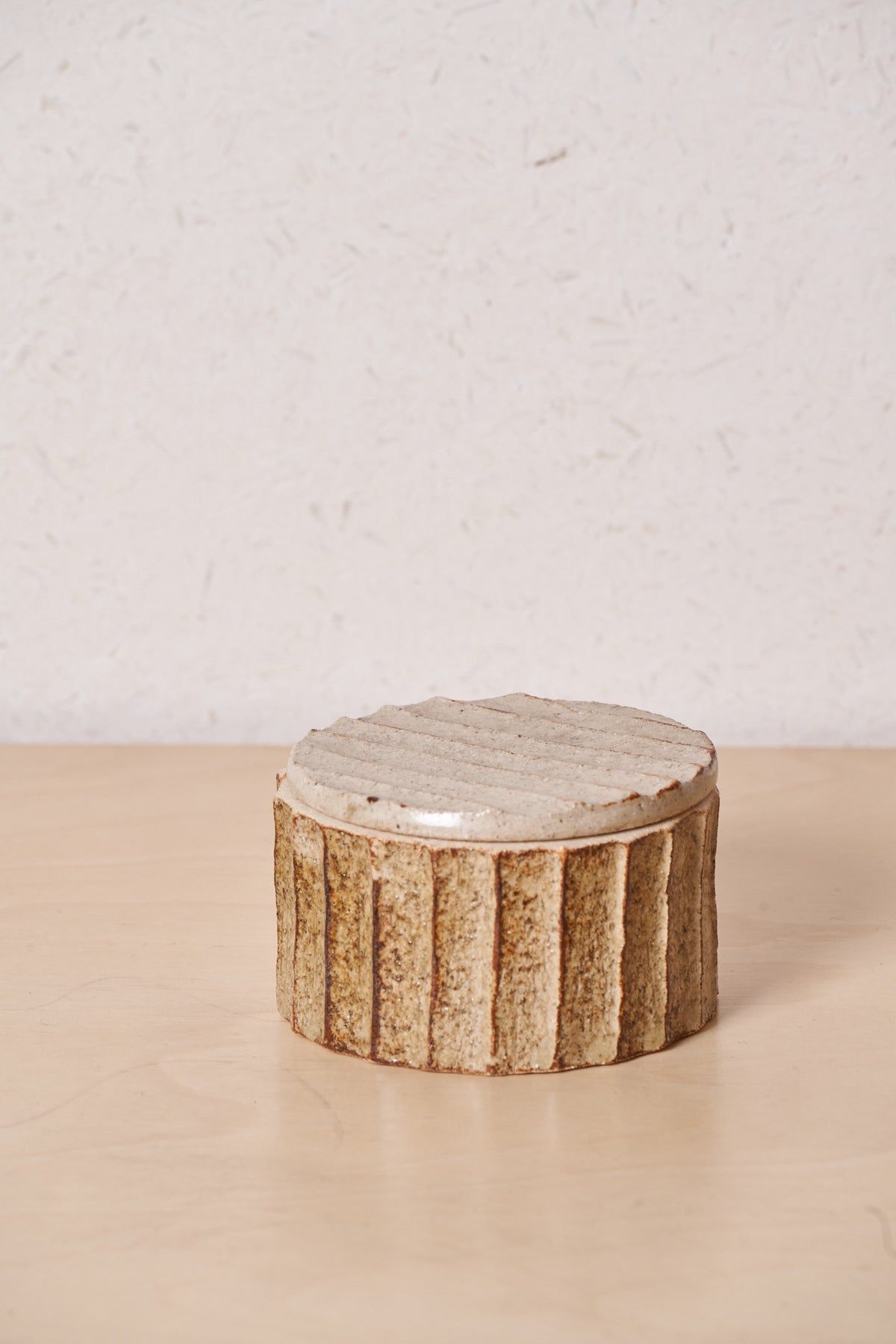 Low Box /  Vertical carved grooves & Iron detail