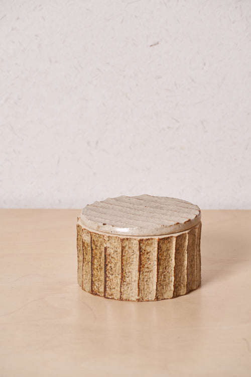 Low Box /  Vertical carved grooves & Iron detail
