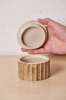 Low Box /  Vertical carved grooves & Iron detail