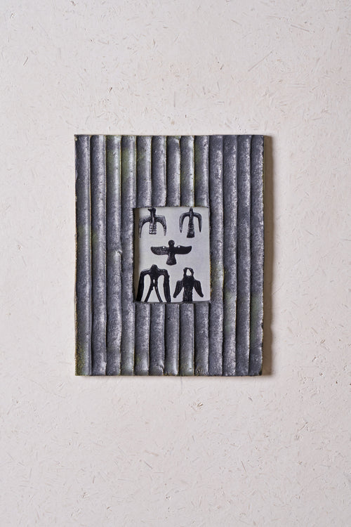 Frame / Straight carved grooves with copper