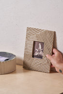 Frame / Multiple angled carved grooves